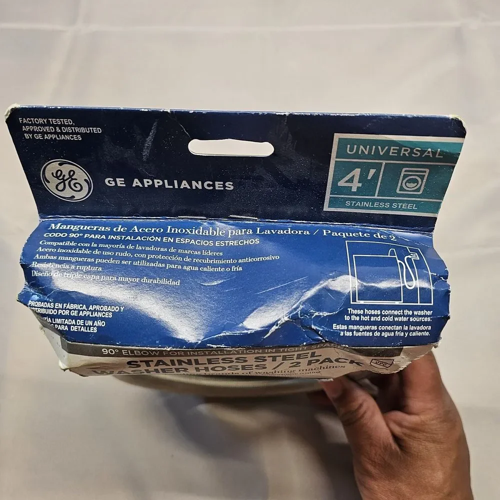 stainless steel washing machine hose 2 Pack 4 Feet Length‎